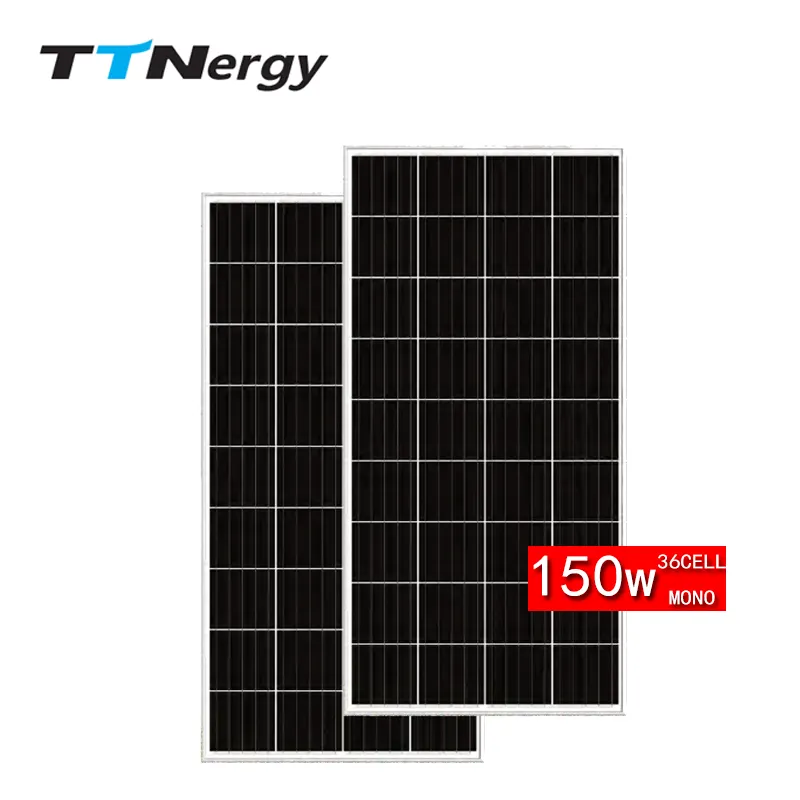 Monocrystalline Solar Panels 150W-160W High Efficiency PERC N-Type TOPCON for Residential and Commercial PV Systems