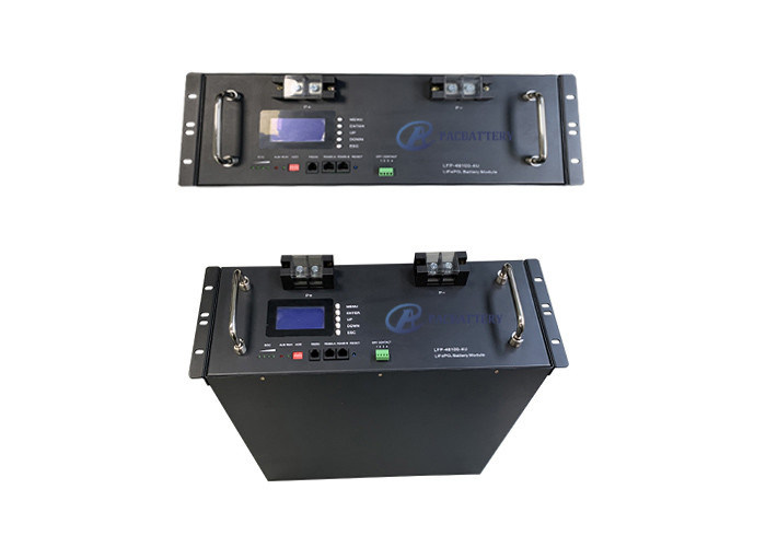 LCD Display 100Ah 48V 4800Wh Rechargeable LiFePO4 Battery 0.2C High-Density Softpack Cell with BMS for Data Center, Base Station PAC