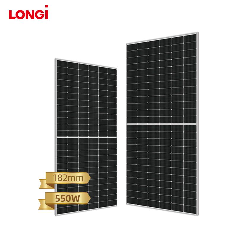 550w Solar Panel Mono Crystalline 144(6x24) Cells High Efficiency for Residential and Commercial Use Longi
