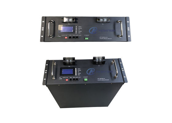 LCD Display 100Ah 48V 4800Wh Rechargeable LiFePO4 Battery 0.2C High-Density Softpack Cell with BMS for Data Center, Base Station PAC