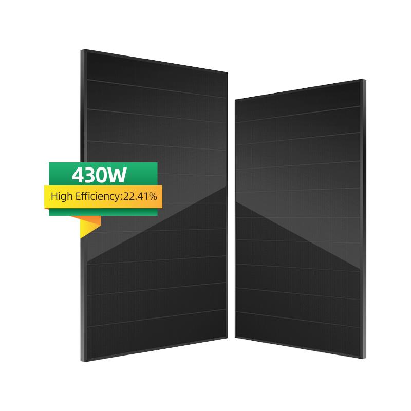 Solar Panel Roof Shingles Full Black Bifacial Mono Shingled 420W for Residential and Commercial Installations Sunrover