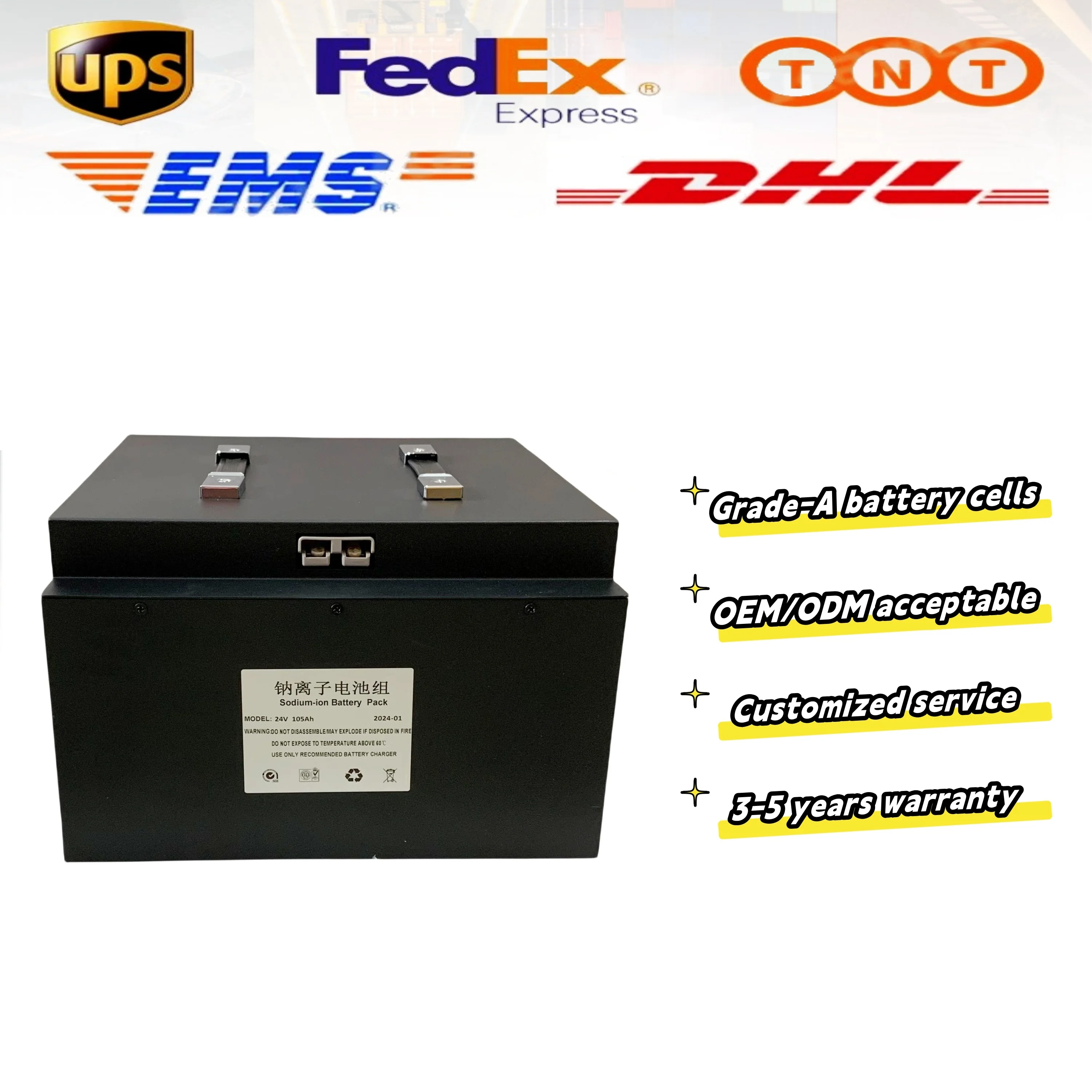 24V 105Ah Sodium Ion Battery Pack High Cycle Life 4000+ for Cleaning Equipment