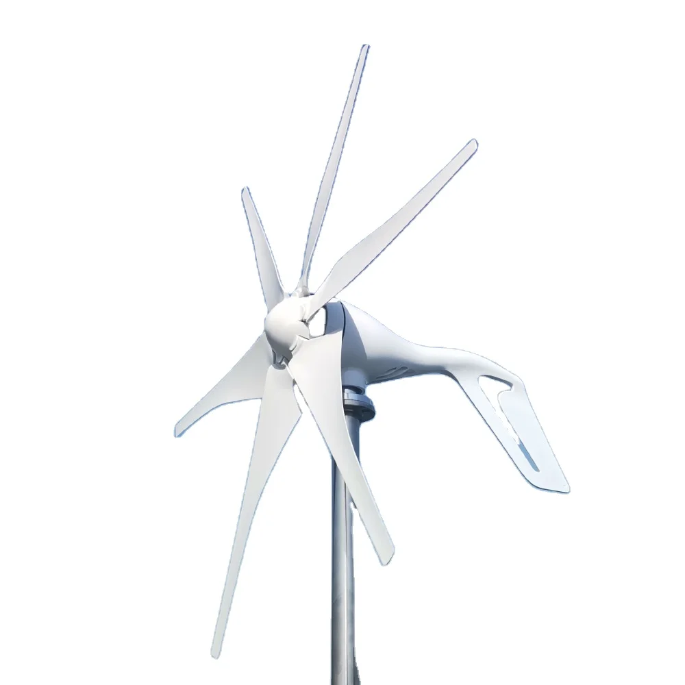 Wind Turbine Generator 1000W 12V/24V 6-Blade Efficient Off-Grid Power Solution for Home and Commercial Use Inki