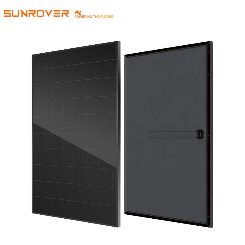 550w Full Black Solar Shingles Monocrystalline PERC BIPV Roof Tiles for Residential and Commercial Installations Sunrover
