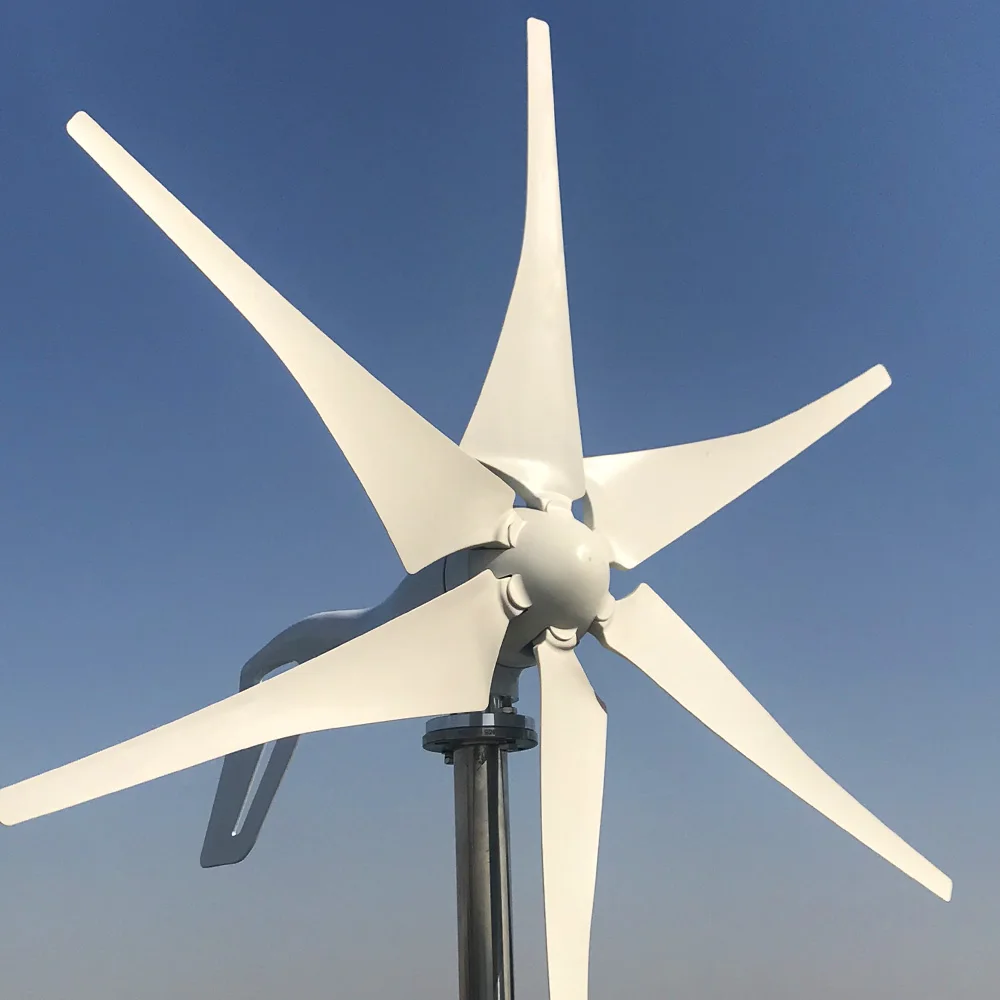 Wind Turbine Generator 1000W 12V/24V 6-Blade Efficient Off-Grid Power Solution for Home and Commercial Use Inki