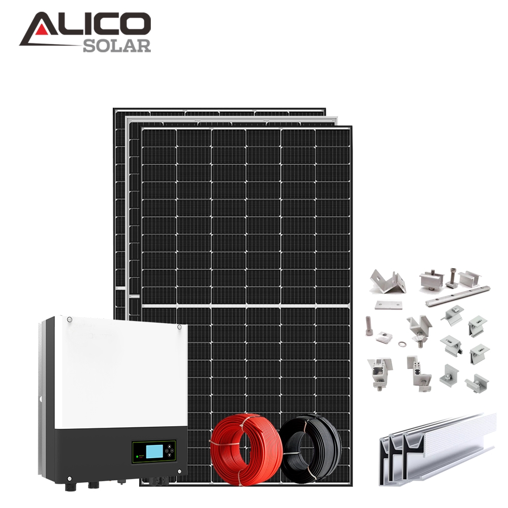 Alicosolar 5KW 10KW Residential Solar System Grid-Tie with High Efficiency Mono Panels and Smart Monitoring for Home Use Alicosolar