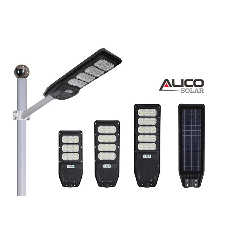 Solar LED Street Light 60W-120W IP67 All-in-One Integrated System for Outdoor Lighting Alicosolar
