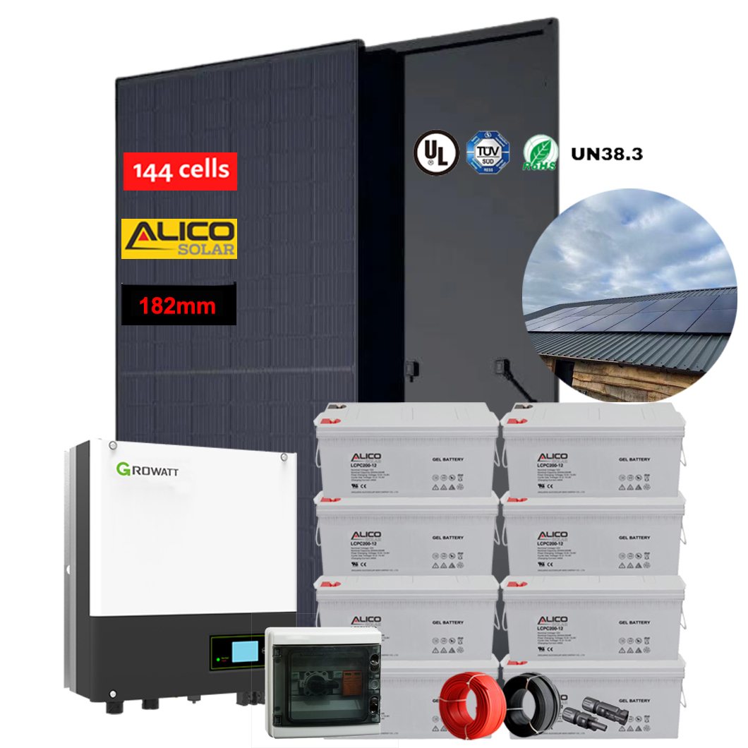 Alicosolar 5KW 10KW Residential Solar System Grid-Tie with High Efficiency Mono Panels and Smart Monitoring for Home Use Alicosolar