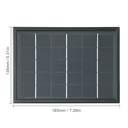 Mini Monocrystalline Solar Panel 7V 3.5W Black Frame Waterproof for Outdoor Off-Grid Applications