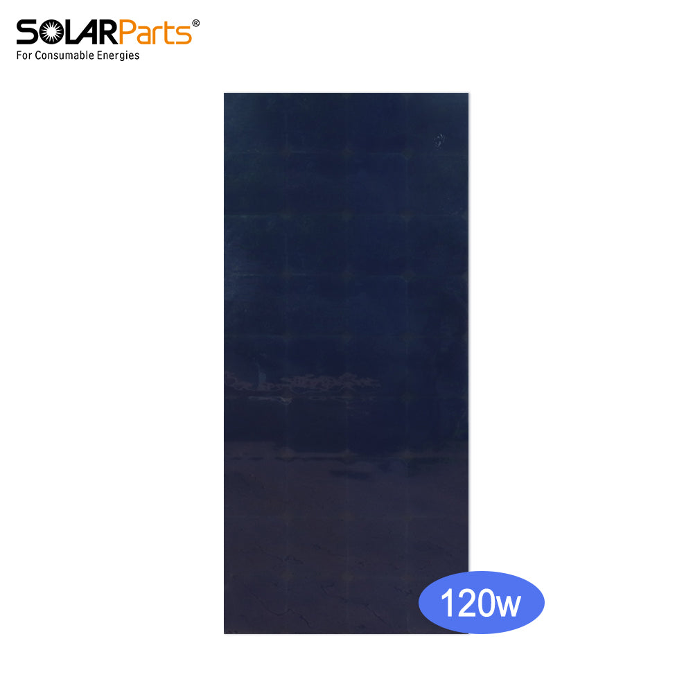 Solar Panel 120W 19.8V Semi-Flexible Lightweight for RV Marine Off-Grid Solarparts