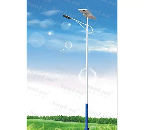 6 Meters Rural Lithium Solar Street Light Integrated Off-Grid Lighting Solution for Roadway and Outdoor Area Illumination
