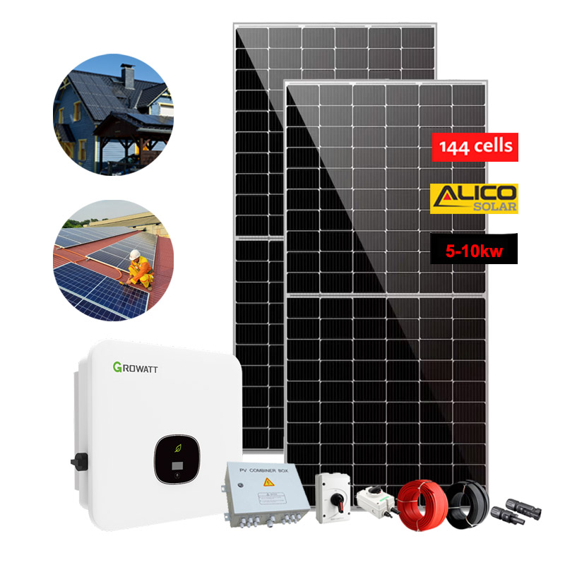 3kw – 30kw Residential On Grid Tie Solar System High Efficiency Net Metering for Home Use Alicosolar