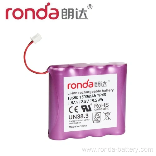 Emergency Light IFR18650 12.8V 1.5Ah LiFePO4 Battery Long Cycle Life, Overcharge Protection for Home Safety Systems Ronda