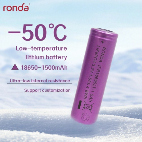 18650 Lithium Ion Battery 3.2v 3.6v 2000mAh 1500mAh Low Temperature Resistance for Drones, E-Bikes, Cold Weather Applications RONDA A+