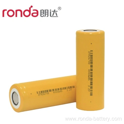 IFR26700-4000mAh 3.2V Cylindrical LiFePO4 Battery High-Capacity Long-Life for Solar Storage & UPS Systems