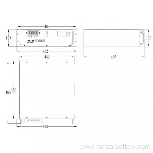48V 50Ah LiFePO4 Battery High-Temperature Resilient Telecom Backup Power Solution Ronda
