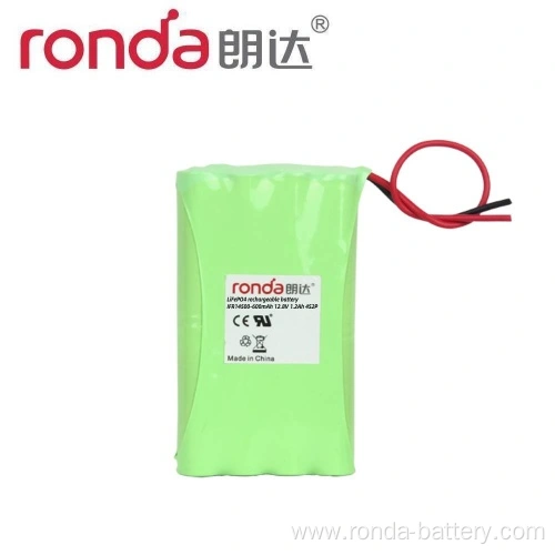 Emergency Light IFR14500 12.8V 1.2Ah LiFePO4 Battery High Energy Density for Emergency Lighting and Exit Signs Ronda