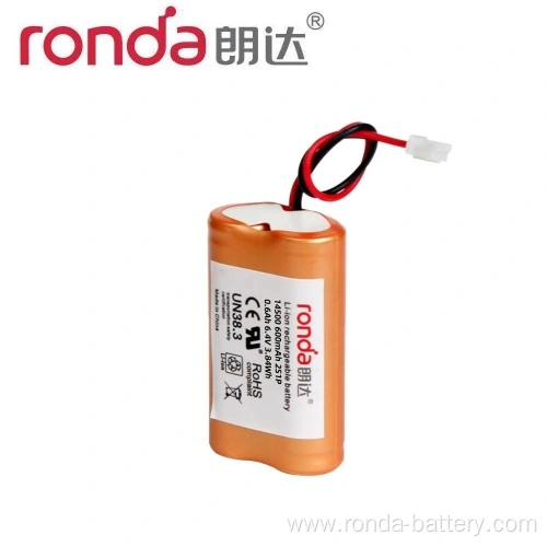 Emergency Light IFR14500 6.4V 0.6Ah LiFePO4 Battery Compact Long-Lasting Power Source for Emergency Lighting Systems Ronda
