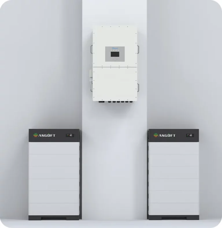 High Voltage Stackable Battery 30.72kWh 153.6V-409.6V for Solar Energy Storage and Home Backup Power ASGOFT