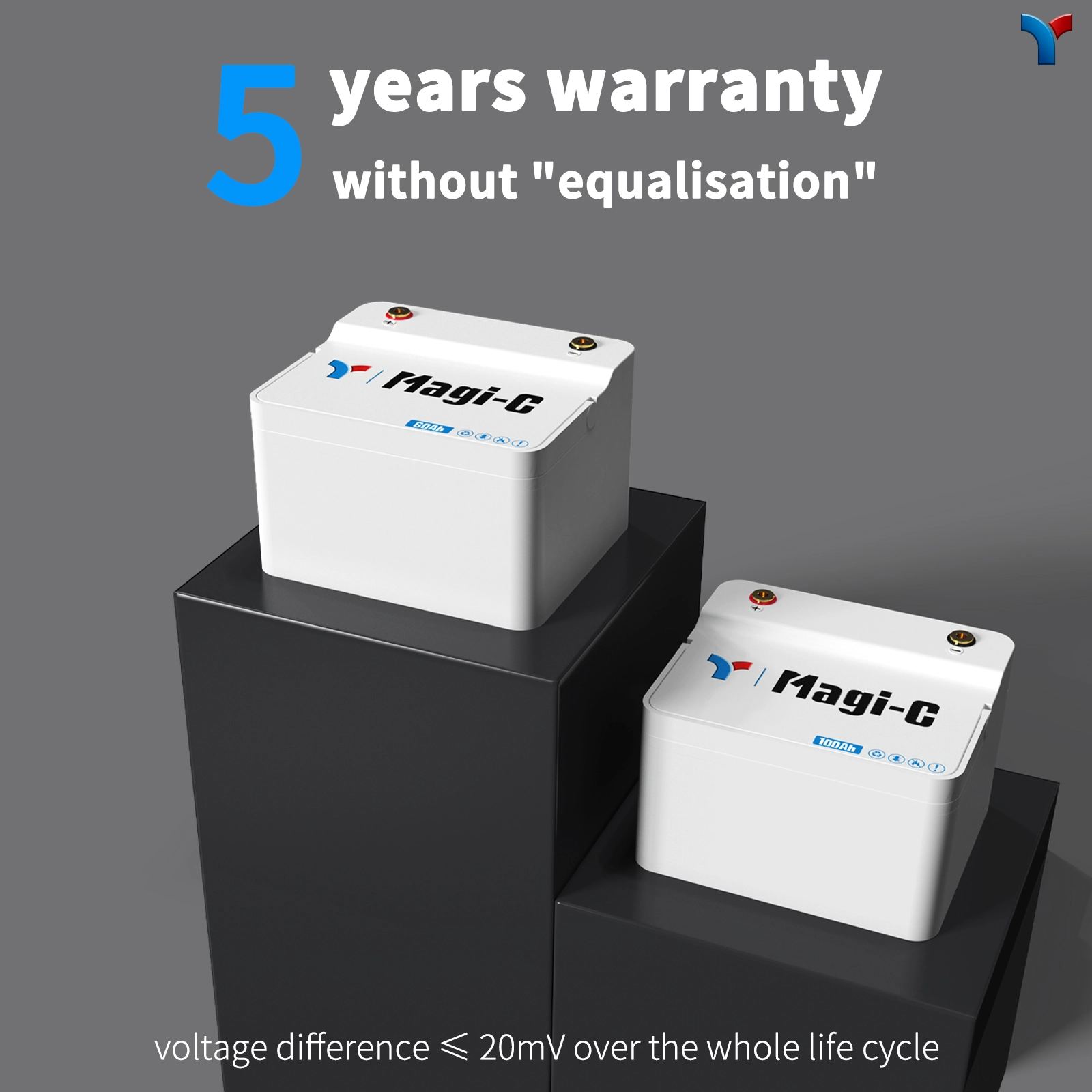 12V 50Ah LiFePO4 Battery IP67 Waterproof, 5-Year Warranty for Solar Storage & Off-Grid Systems LYBESS