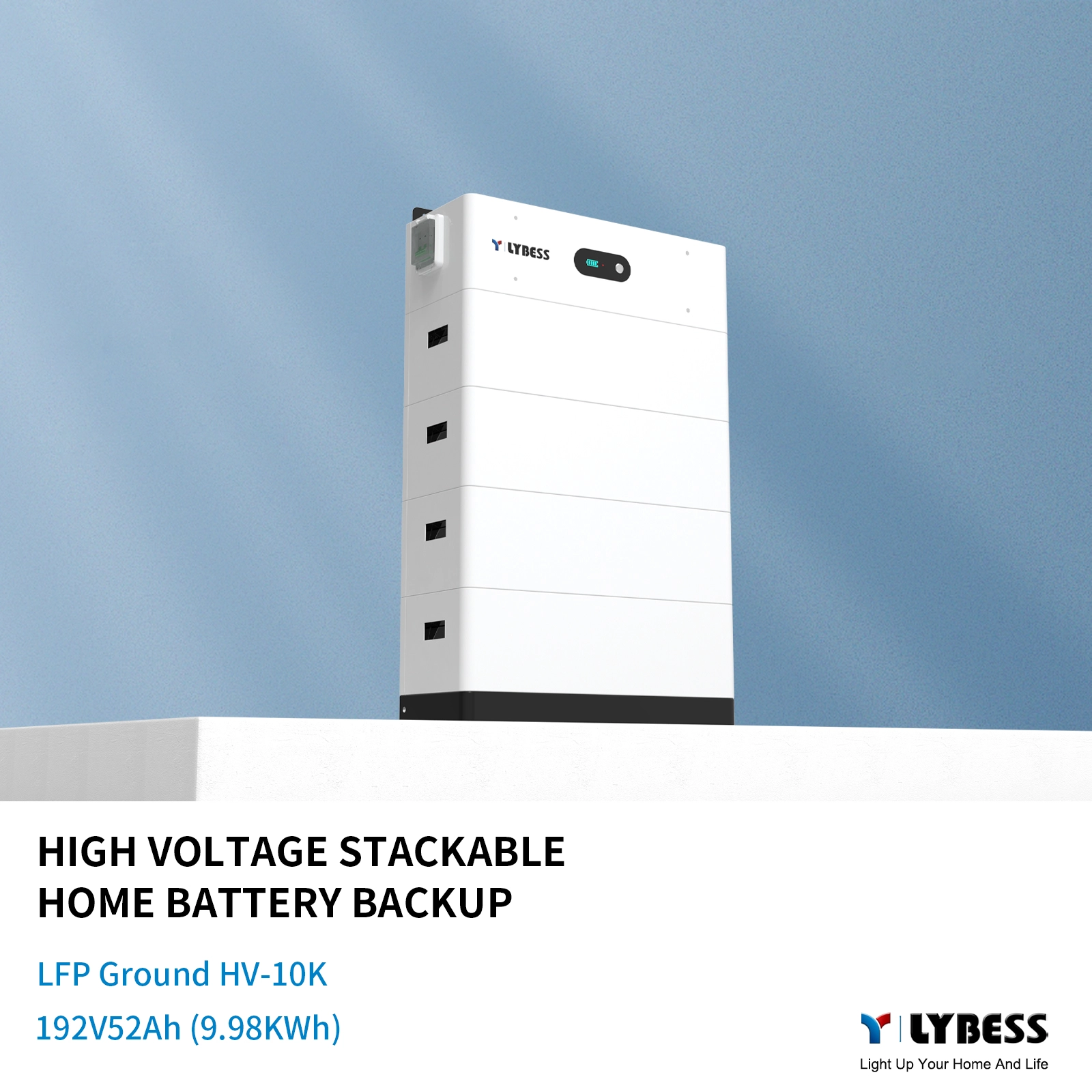 192V52Ah 10KWh High Voltage Stackable Battery LFP LiFePO4 for Home Energy Storage Systems LYBESS