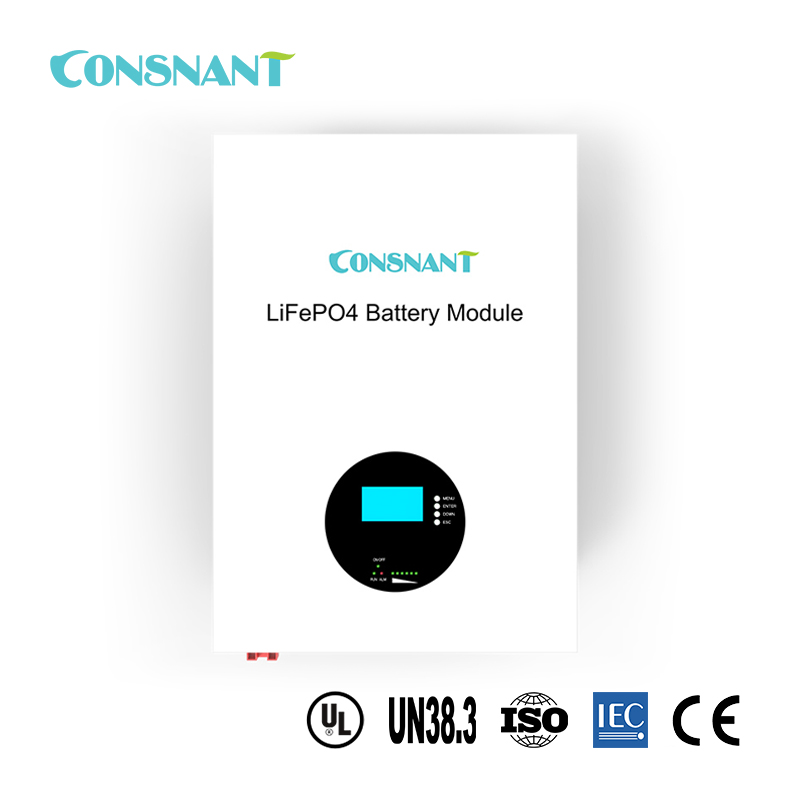 Wall Mount LiFePO4 Battery Pack 48V 200Ah High Safety Long Cycle Life for Indoor Distribution Stations Consnant