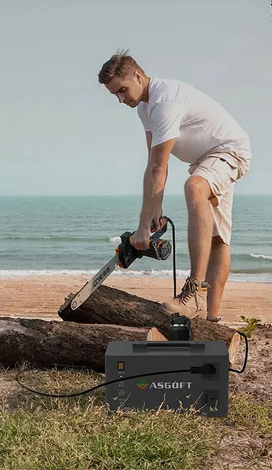 Portable Energy Storage LiFePO4 1200Wh/3300Wh for Outdoor Camping Emergency Backup ASGOFT