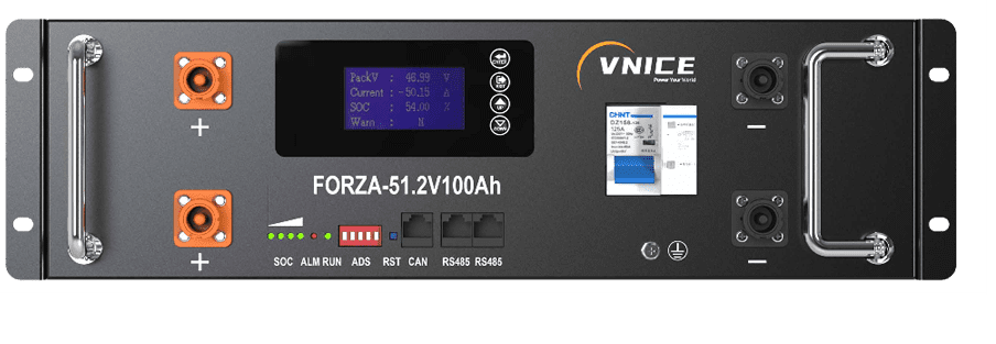 Lithium Iron Phosphate Battery 51.2V 100Ah 5Kwh Rack-Mounted for Home Solar Energy Storage Forza