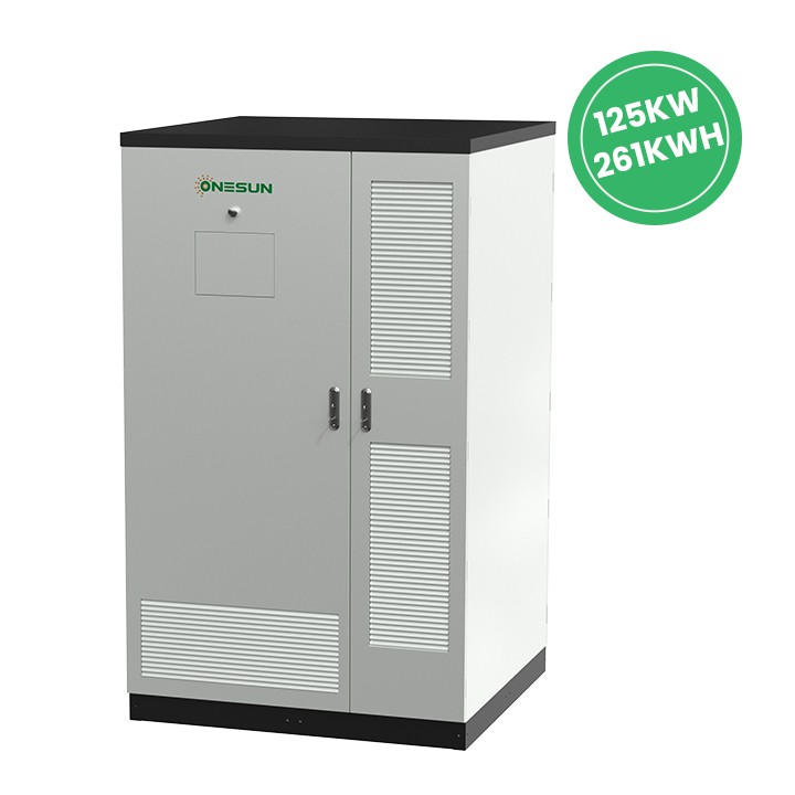 125KW 261KWH Outdoor Cabinet ESS Lithium Battery Energy Storage System for Commercial and Industrial Applications ONESUN