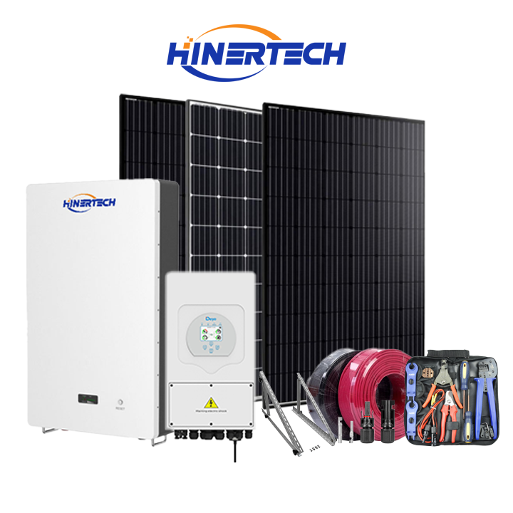 5KW Solar Energy System Full Set 5kWh Lithium Battery Hybrid Inverter with MPPT Home Commercial Industrial Use