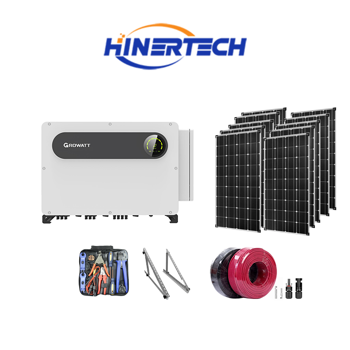 100KW ON GRID SOLAR SYSTEM On Grid Inverter with MPPT Controller Community Commercial Building Farm Hospital