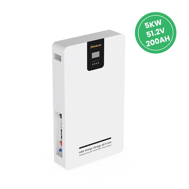 Against Wall All-in-One Solar Power System 5kW 51.2V 200Ah Integrated Inverter Controller Battery for Residential and Commercial Use