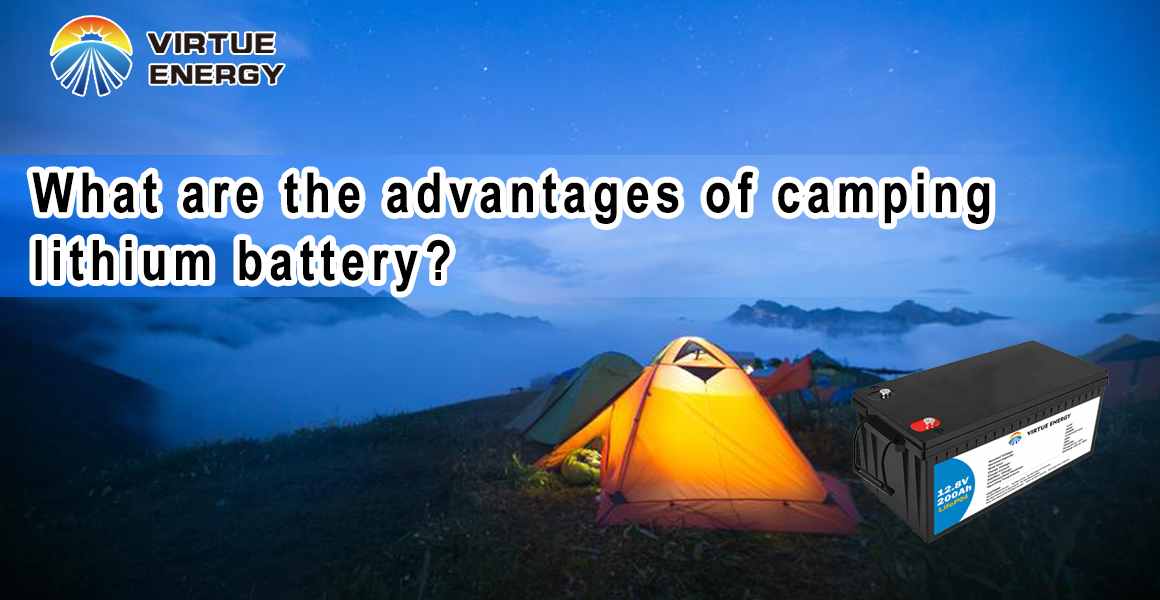 Camping Lithium Battery 12V 100Ah LiFePO4 for Outdoor RV Power Supply VirtueBattery