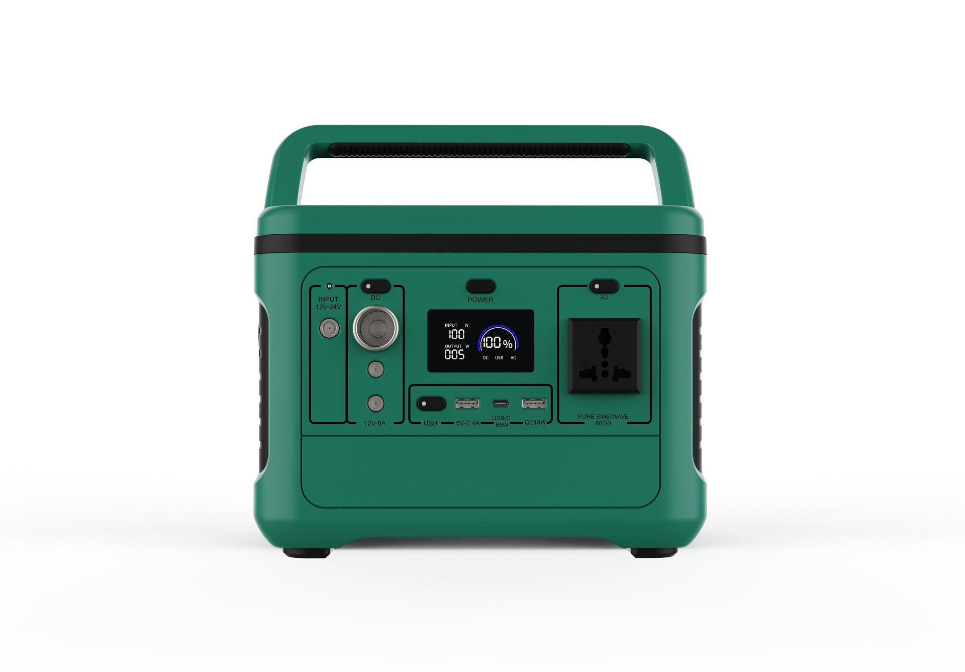 600W Sine Wave Energy Storage Power Supply 568Wh Portable Emergency Backup Power for Outdoor & Home Use