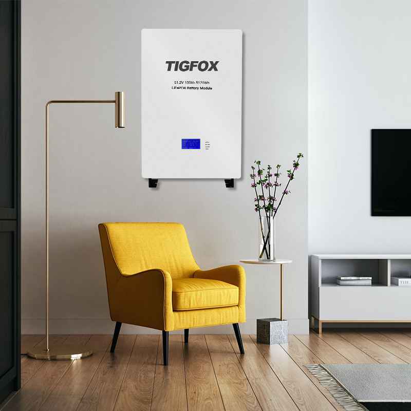 Wall-Mounted Battery 51.2V 100AH 5.12KWH LiFePO4 Solar Storage for Home Energy Systems