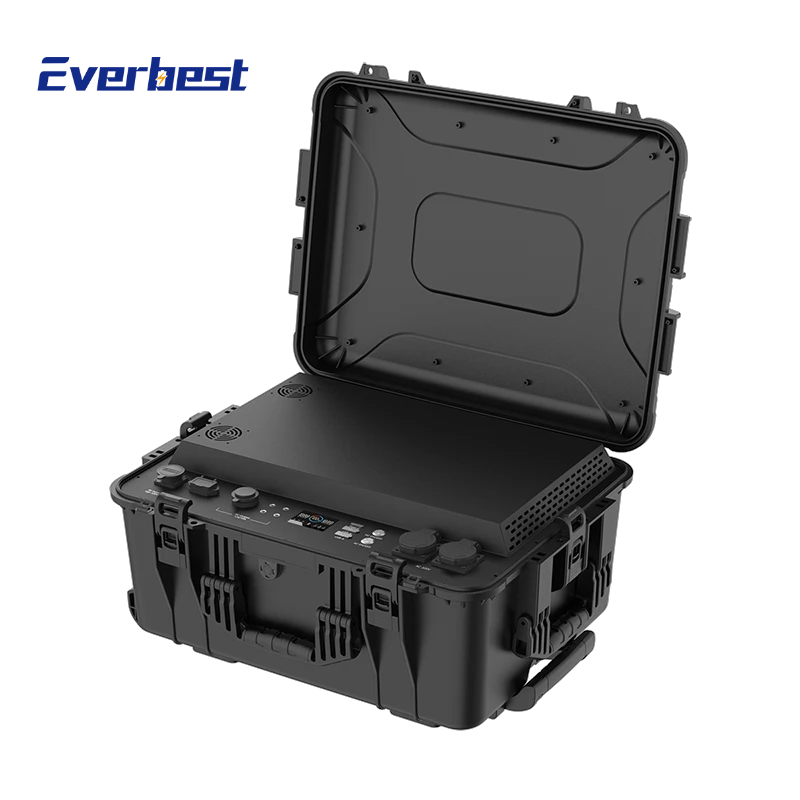 Portable Power Station 51.2V 5120Wh LiFePO4 Trolley Case Solar Generator for Outdoor & Emergency Use