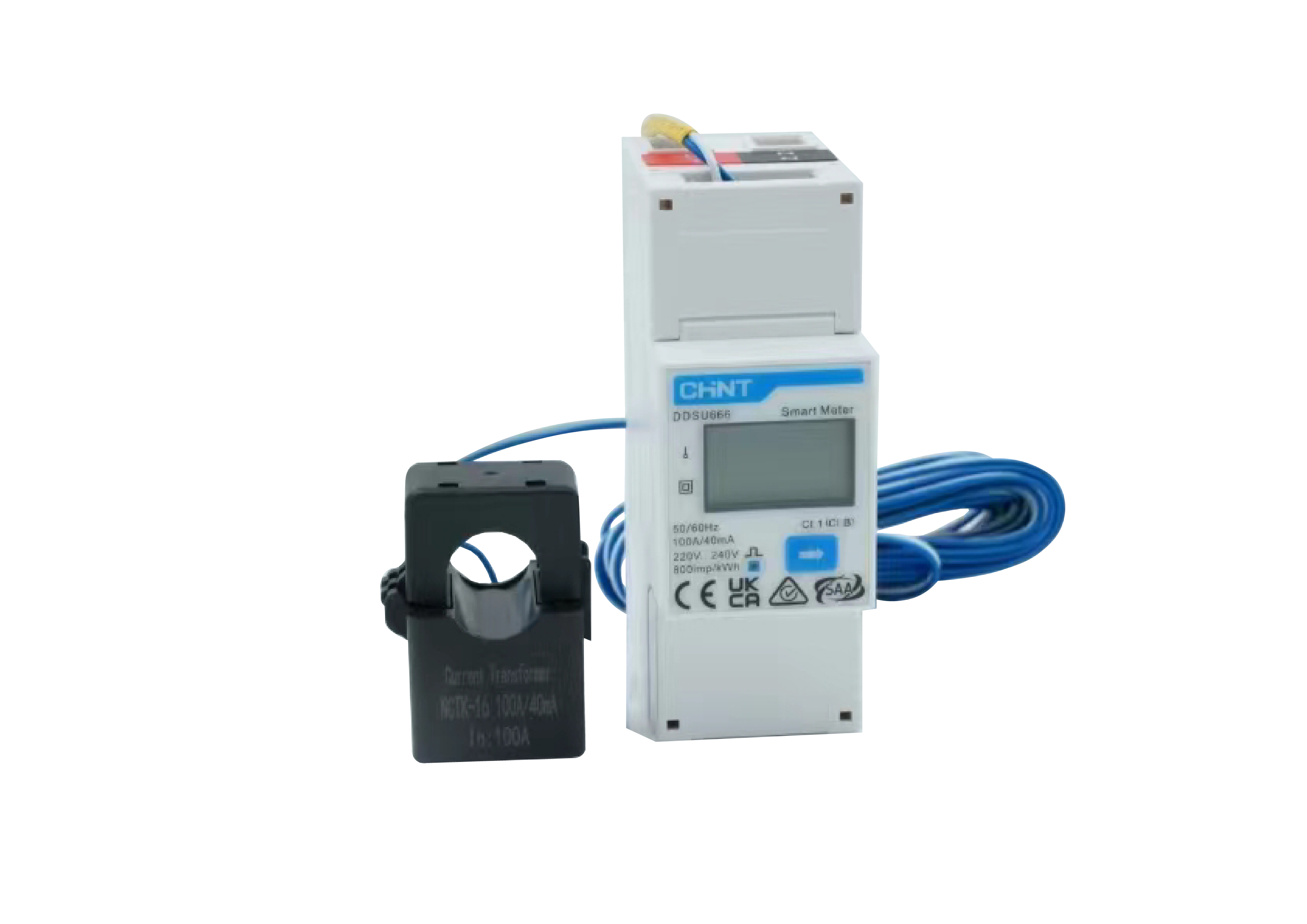 Single Phase Meter 100A Input Current with RS485 Modbus RTU for Energy Monitoring in Solar PV Systems