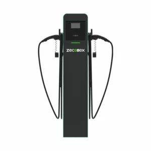 Twin Pedestal Commercial EV Charger 44kW Fast Charging Station for Public and Fleet Use Zeconex