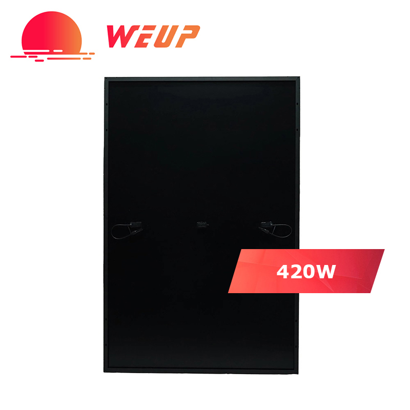 420W Full Black 10BB Mono PERC 182mm Half Cell PV Solar Panel High-Efficiency Monocrystalline Module for Residential and Commercial Installations WEUP