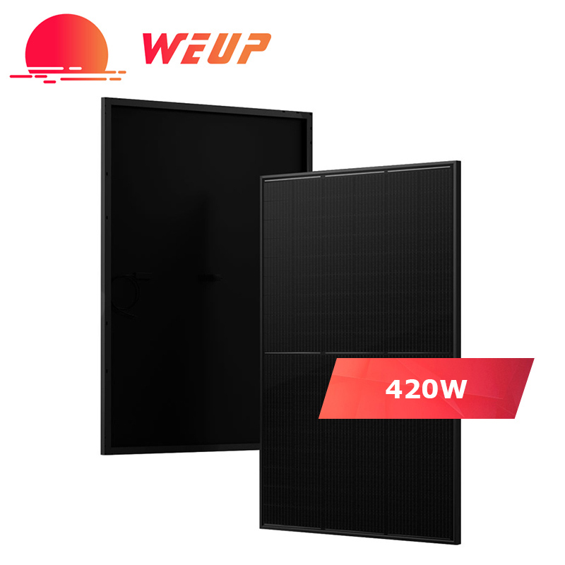 420W Full Black 10BB Mono PERC 182mm Half Cell PV Solar Panel High-Efficiency Monocrystalline MBB Technology for Residential and Commercial Roooftop Installations WEUPPOWER
