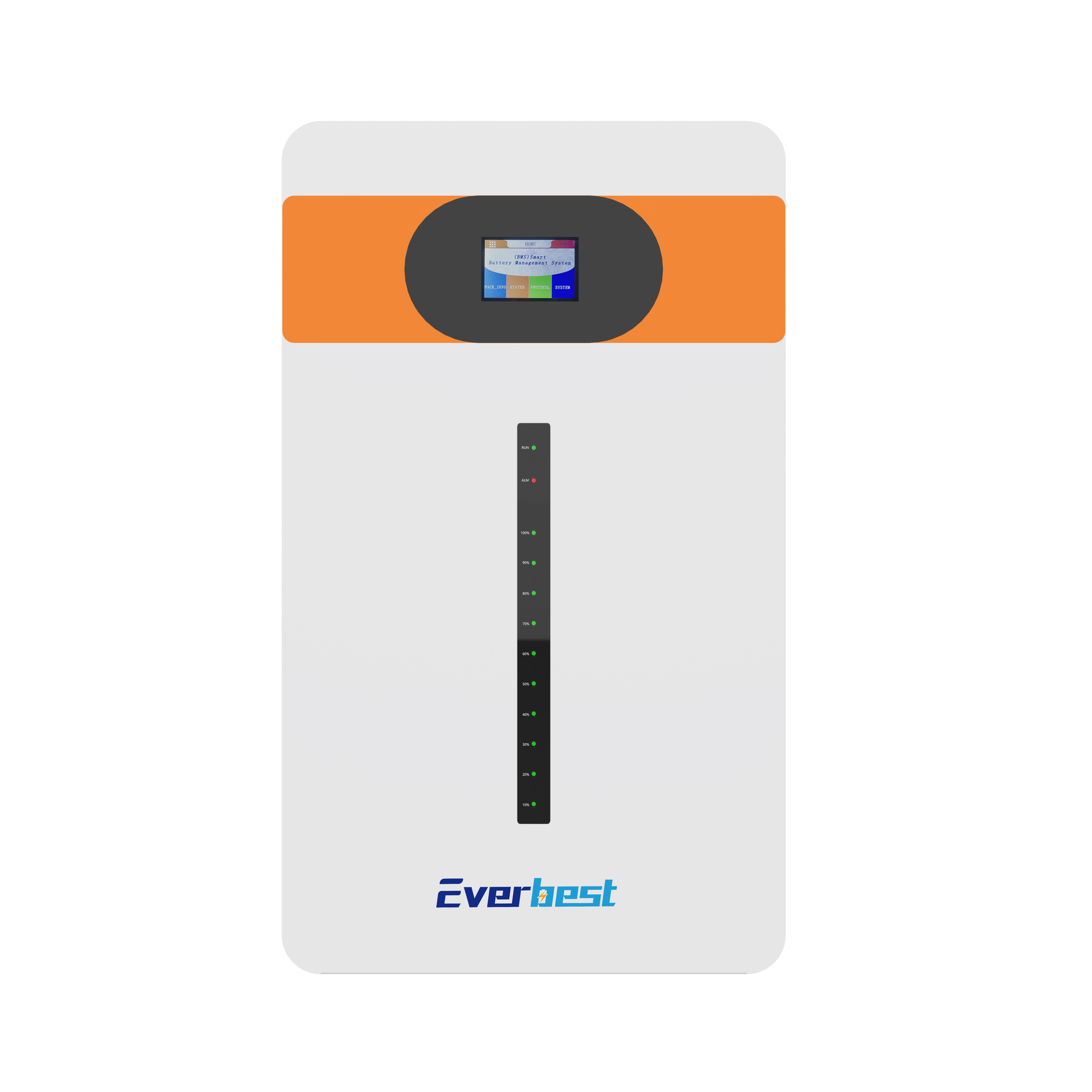 Wall-Mounted Home Energy Storage Battery 2.56-16kWh Touch-Screen Display for Residential Solar Storage