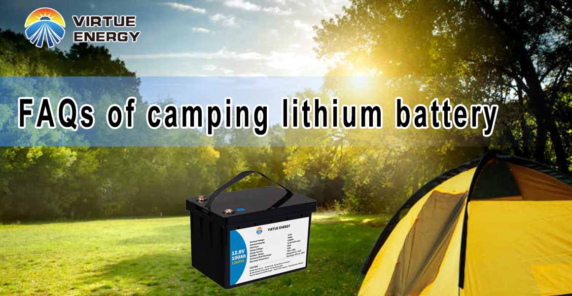 Camping Lithium Battery 12V 100Ah LiFePO4 for Outdoor RV Power Supply VirtueBattery