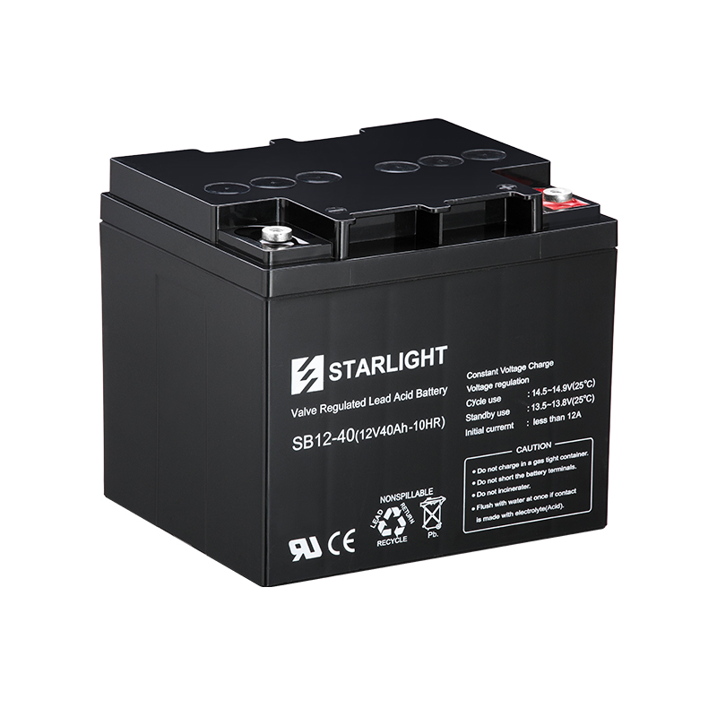 SB12-40 (12V 40Ah-10HR) Deep Cycle Sealed Lead Acid Battery for UPS, Emergency Lighting, Telecom Backup StarlitePower