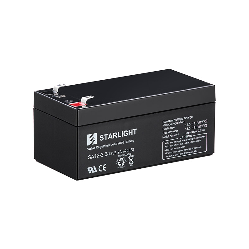 SA12-3.2 (12V 3.2Ah-20HR) Sealed Lead Acid Battery for Backup Power and Cycle Use Starlite