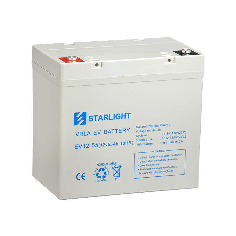 EV12-55(12v55Ah-10HR) Deep Cycle Sealed Lead Acid Battery for Electric Vehicles and High Load Applications