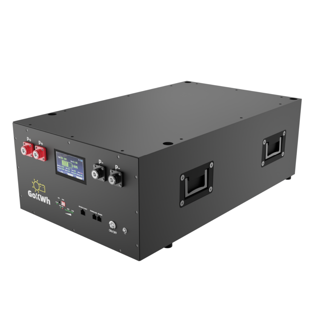 GoKWh 51.2V 340Ah 17kWh LiFePO4 Bluetooth & LCD Stack-mounted Battery Storage Intelligent BMS with Active Balancing, Real-time Monitoring for Home and Commercial Energy Storage