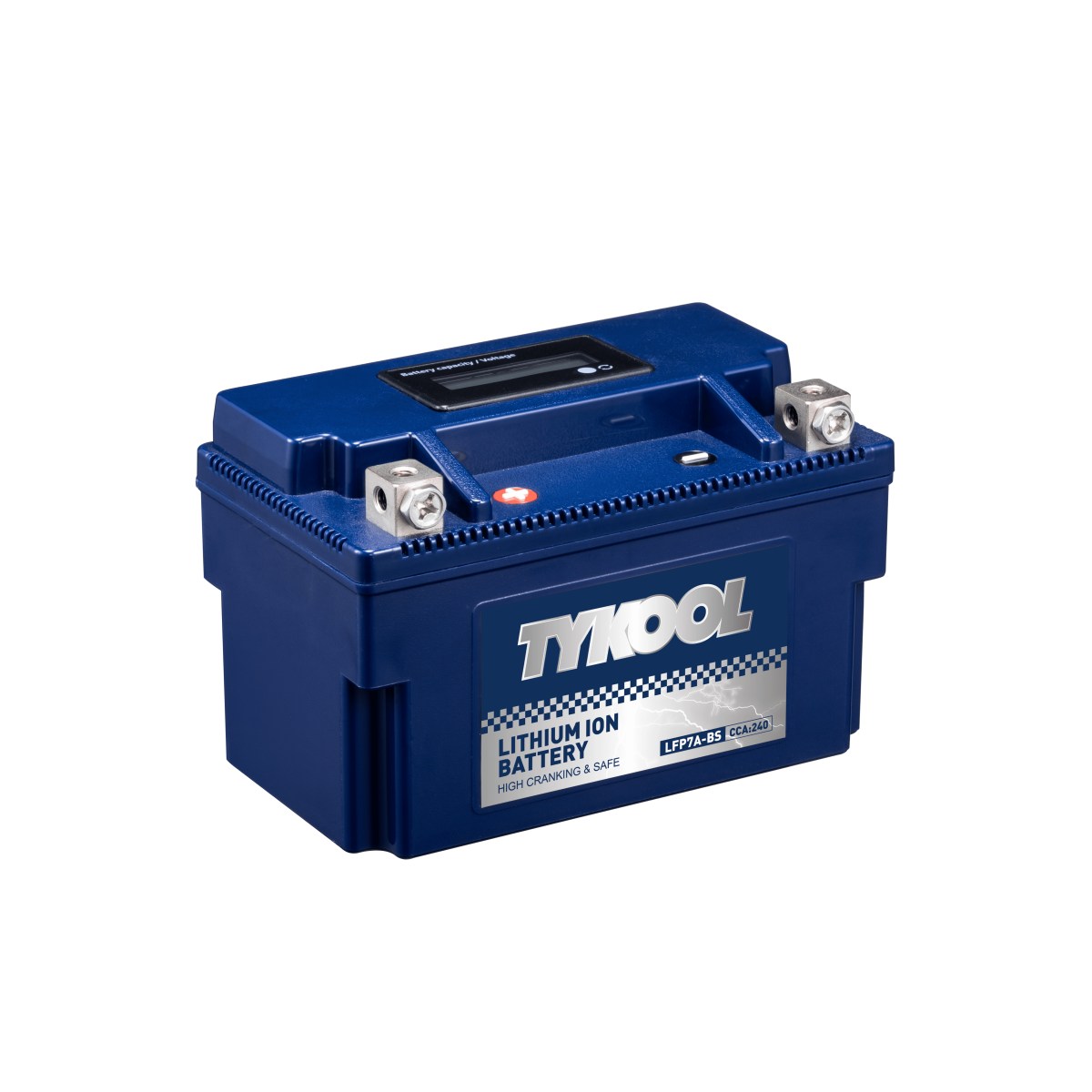 YTX7A-BS Motorcycle Lithium Battery 4Ah 12.8V LiFePO4 High CCA 240A for Motorcycles Scooters Powersports TYKOOL