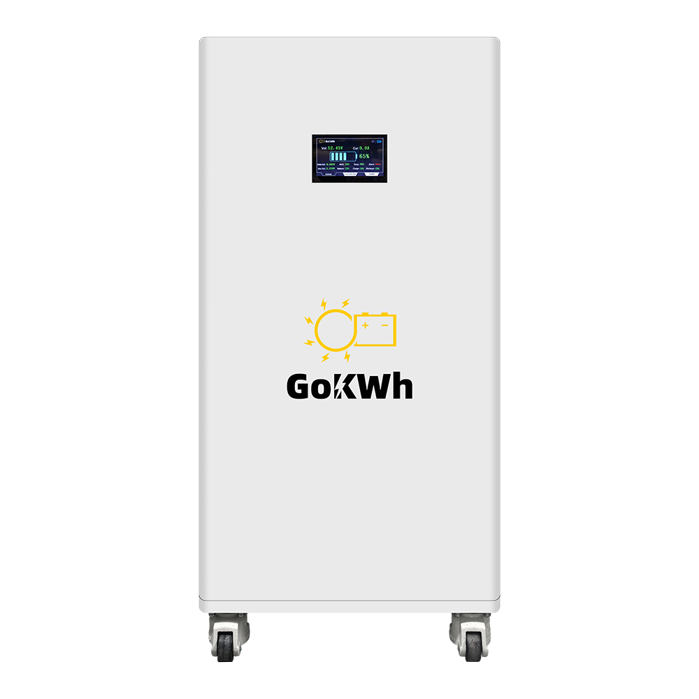 GoKWh 51.2V 280Ah 14kWh LiFePO4 Battery Storage Wheel-Mounted Design for Home & Commercial Energy Storage with Bluetooth LCD BMS