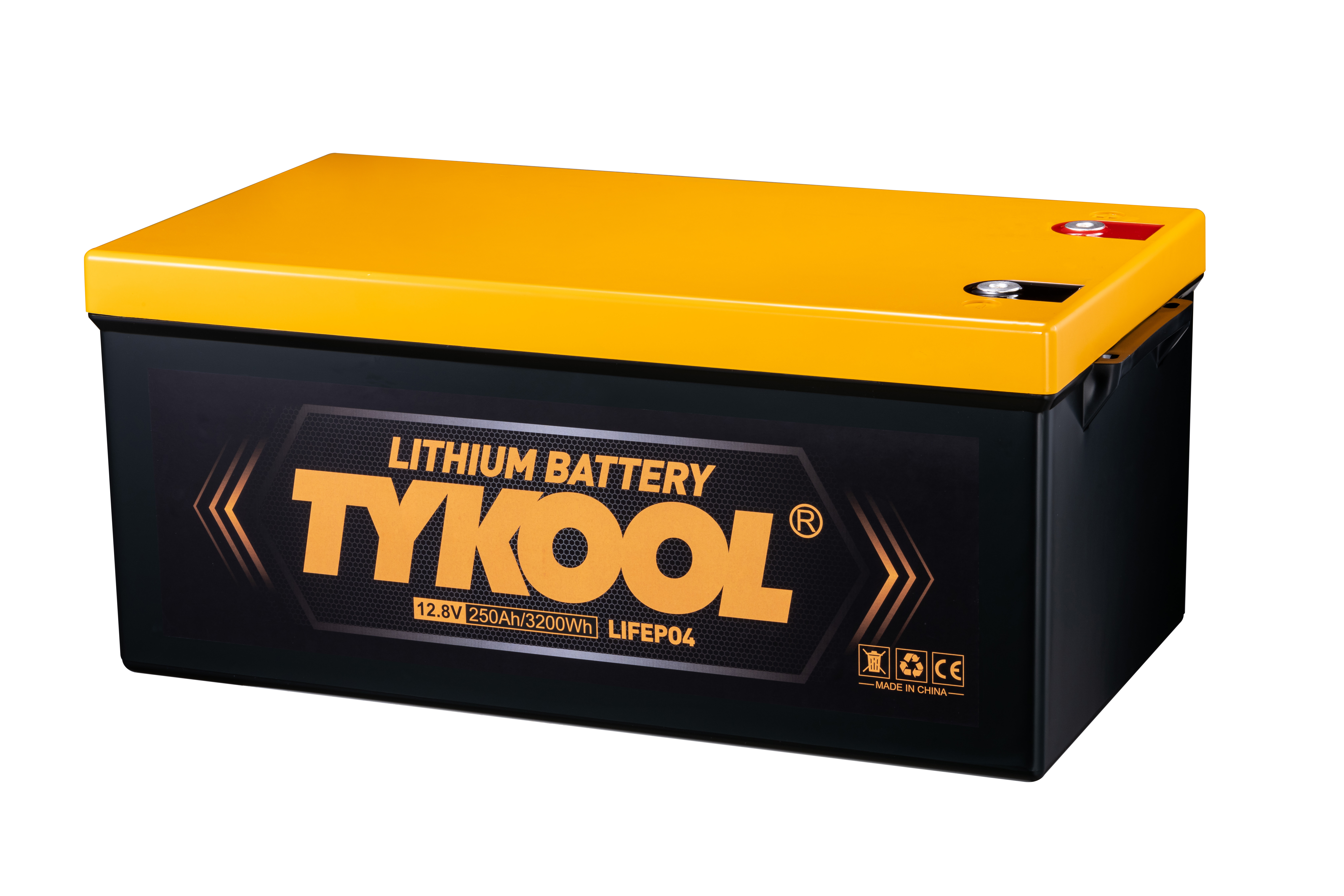 12.8V / 12V 250Ah LiFePO4 Lithium Battery High Energy Density, Long Cycle Life for RVs, Marine, Solar Storage TYKOOL