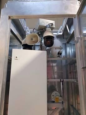 Cuboid Solar Surveillance Tower For Rescue 4x380W Monocrystalline Panels 8x150Ah Gel Battery Off-Grid Lighting & Monitoring Biglux